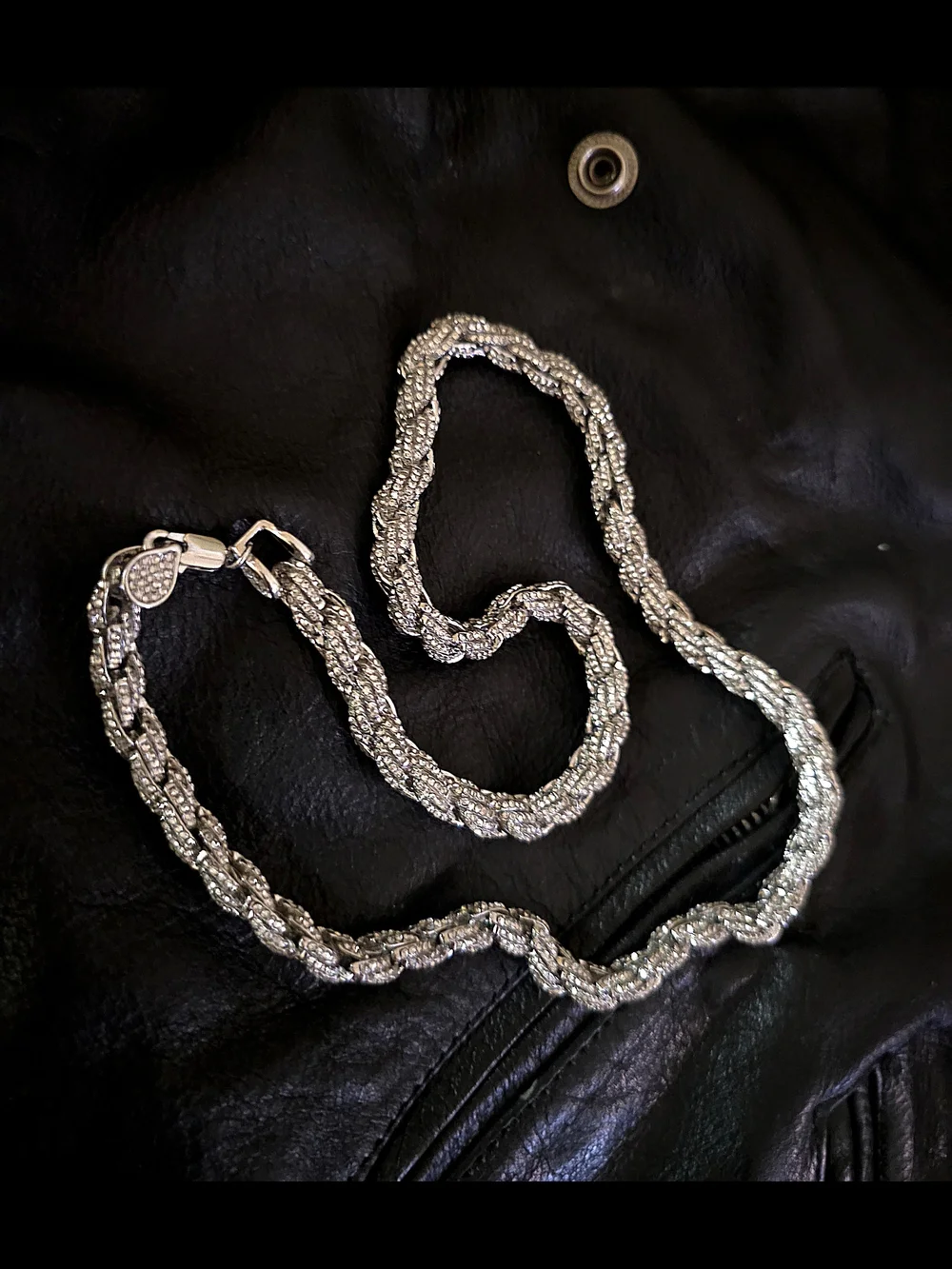 Men's Silver Braided Rope Chain Necklace - Classic Shine